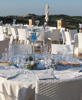 A romantic terrace overlooking the Monferrato