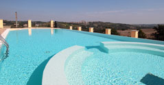 Outdoor pool overlooking the Monferrato