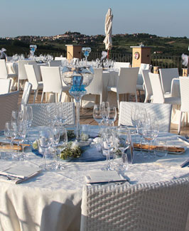 A romntica terraza con vistas al Monferrato